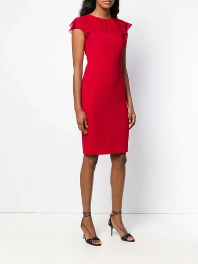 Shop Max Mara Chiffon Panel Dress - Red