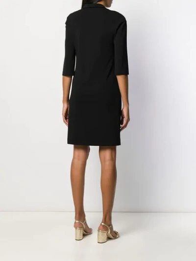 Shop Gucci Lace-up Short Dress In 1000 Black
