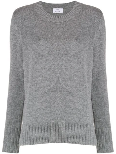 Shop Allude Crew Neck Jumper In Grey