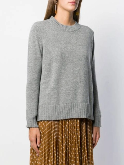 Shop Allude Crew Neck Jumper In Grey