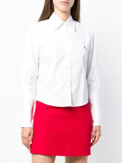 Shop Alexa Chung Deep Cuff Classic Shirt - White