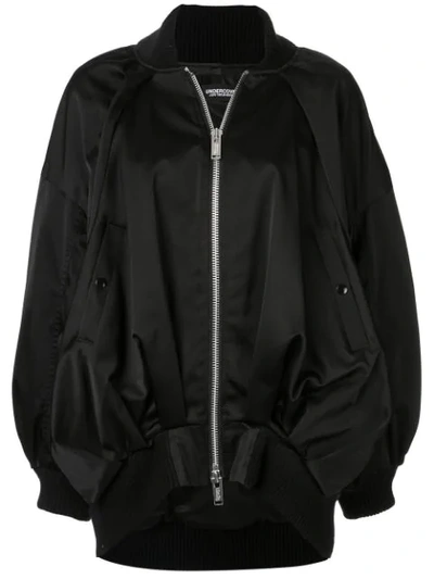 Shop Undercover Oversized Bomber Jacket In Black