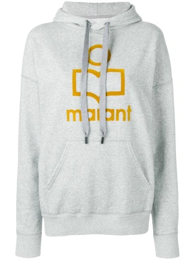 Shop Isabel Marant Étoile Marant Logo Hoodie In Grey