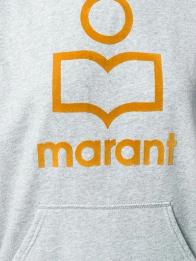 Shop Isabel Marant Étoile Marant Logo Hoodie In Grey