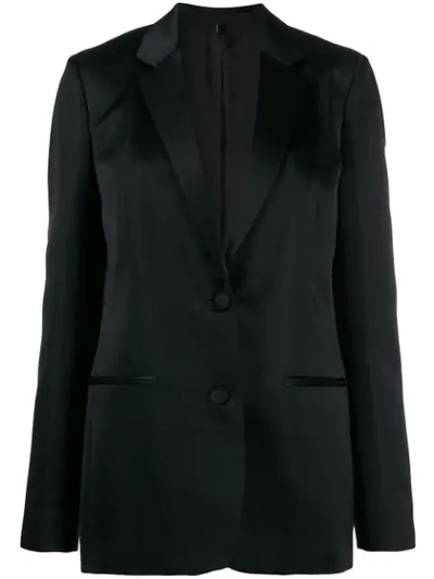 Shop Helmut Lang Relaxed Tuxedo Jacket In Black