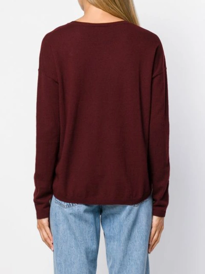 Shop Aspesi V-neck Pullover - Red