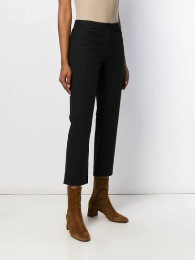 Shop Theory Double-stretch Cropped Trousers In Black