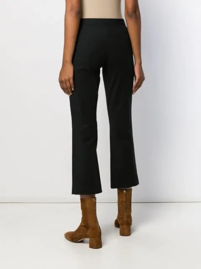 Shop Theory Double-stretch Cropped Trousers In Black