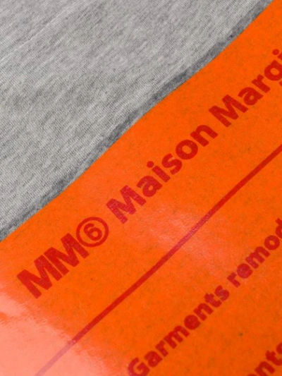Shop Mm6 Maison Margiela Oversized Printed Back T-shirt In Grey