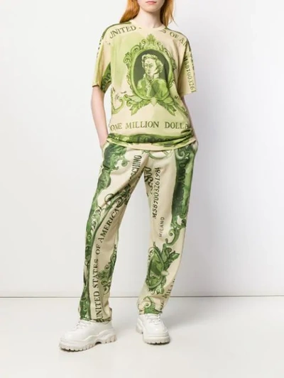 Shop Moschino Watercolour Money Print T In 1888 Green