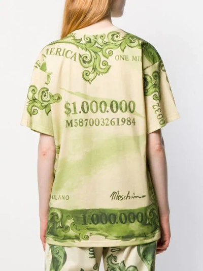 Shop Moschino Watercolour Money Print T In 1888 Green