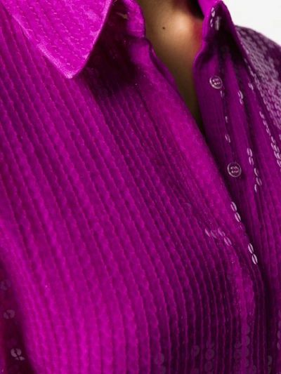 Shop Pinko Sequin Shirt In Purple