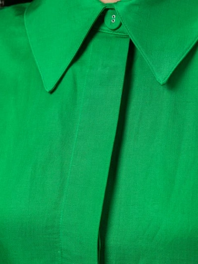 Shop Solace London Asymmetric Shirt Dress - Green