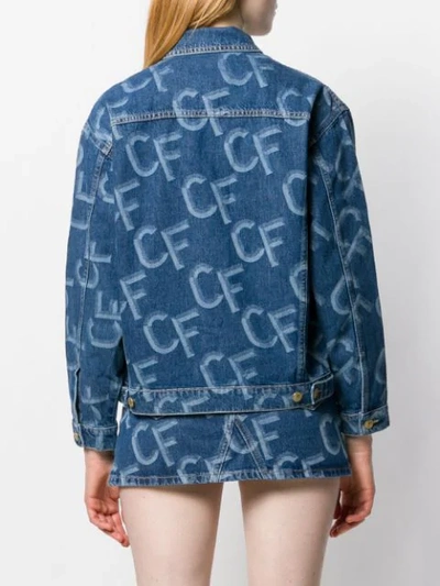 Shop Chiara Ferragni Cf Denim Jacket In Blue