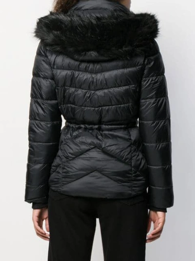 Shop Barbour Fur Hooded Jacket In Black