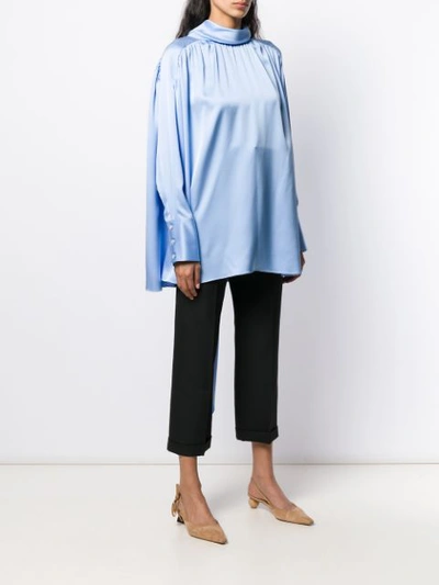 Shop The Row Loose Fit Halterneck Blouse In Blue