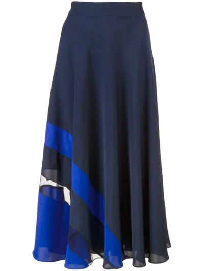 Shop Milly Full Flared Skirt - Blue