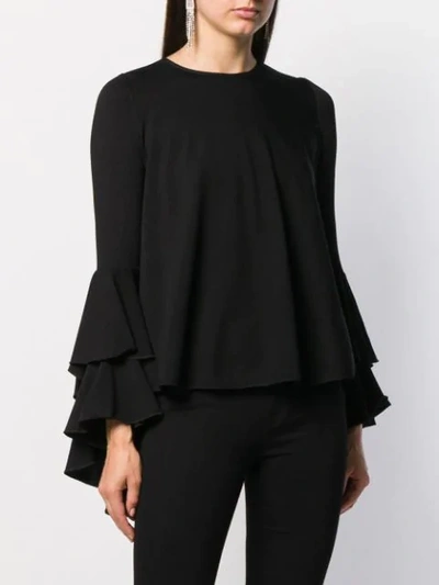 Shop Giambattista Valli Ruffled-sleeve Jumper In Black