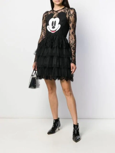Shop Aniye By Mickey Mouse Dress In Black