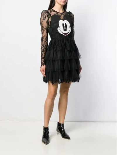 Shop Aniye By Mickey Mouse Dress In Black