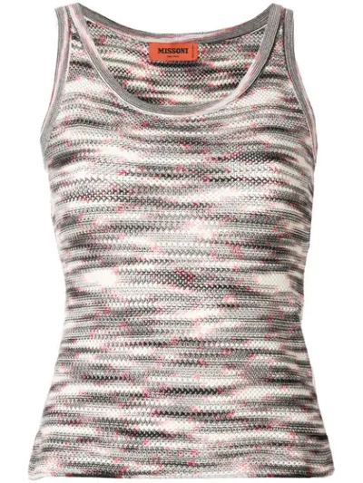 patterned knit vest top