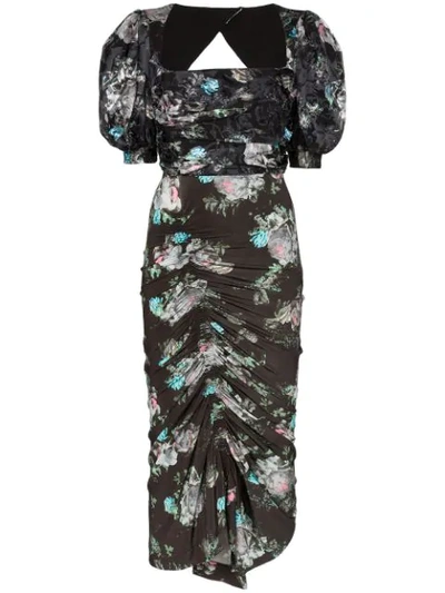 GIZZY FLORAL PRINT MIDI DRESS