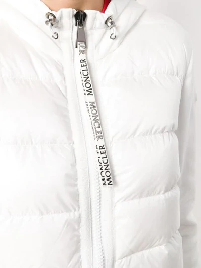 MONCLER FABRIC AND PADDED ZIPPED JACKET - 白色