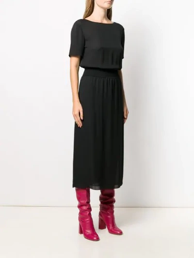 THEORY FITTED MIDI DRESS - 黑色