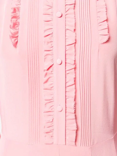 Shop Mcq By Alexander Mcqueen Pintucked Midi Dress In Pink