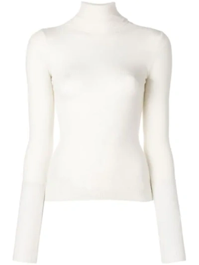 Shop Cristaseya Turtleneck Sweater - White