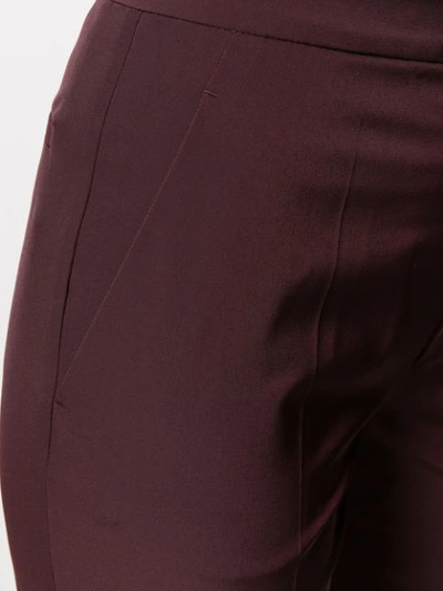 Shop Maison Margiela Cropped Tailored Trousers In 227 Burgundy