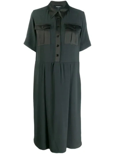 Shop Rochas Loose Fit Shirt Dress In Green