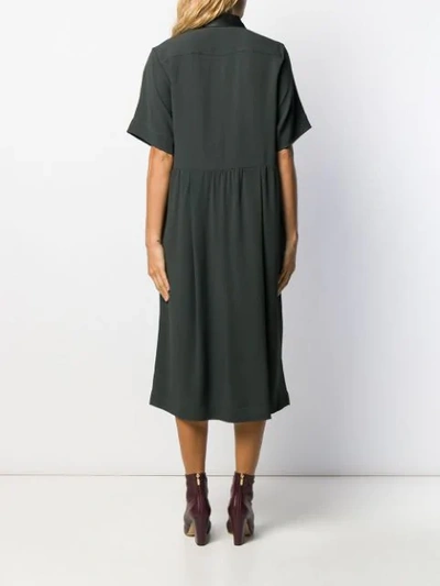 Shop Rochas Loose Fit Shirt Dress In Green