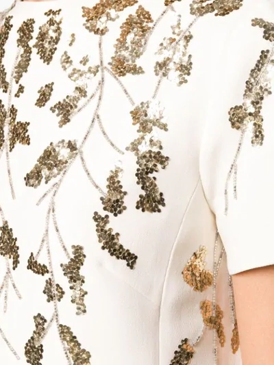 VALENTINO SEQUIN EMBROIDERY DRESS - 中性色