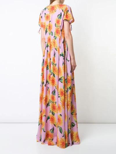 Shop Carolina Herrera Floral-print Maxi Dress - Pink
