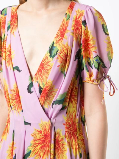 Shop Carolina Herrera Floral-print Maxi Dress - Pink