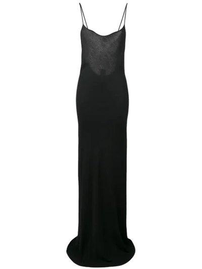 Shop Ann Demeulemeester Long Slip Dress In Black