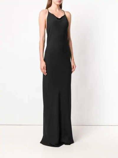 Shop Ann Demeulemeester Long Slip Dress In Black