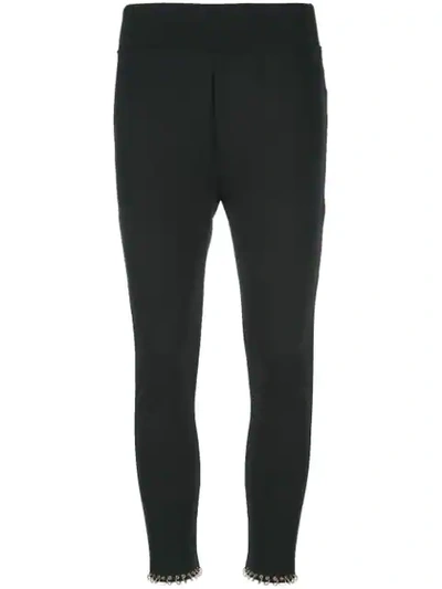 Shop Burberry Ring-pierced Leggings In Black