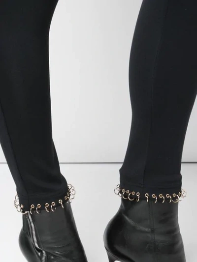 Shop Burberry Ring-pierced Leggings In Black