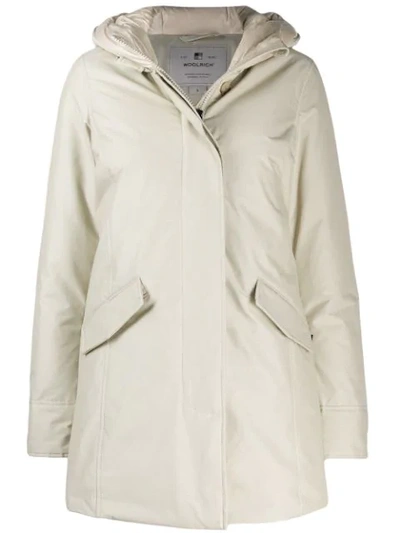 Shop Woolrich Padded Parka Coat In White