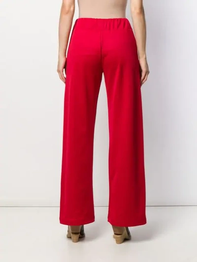 Shop Fendi Side Logo Track Pants In Red