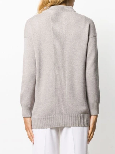 Shop D-exterior Metallic Stripe Jumper In Grey