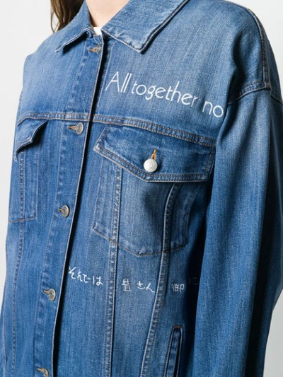 Shop Stella Mccartney All Together Now Denim Jacket In 4008 Blue