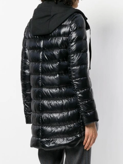 Shop Herno Hooded Puffer Jacket - Black