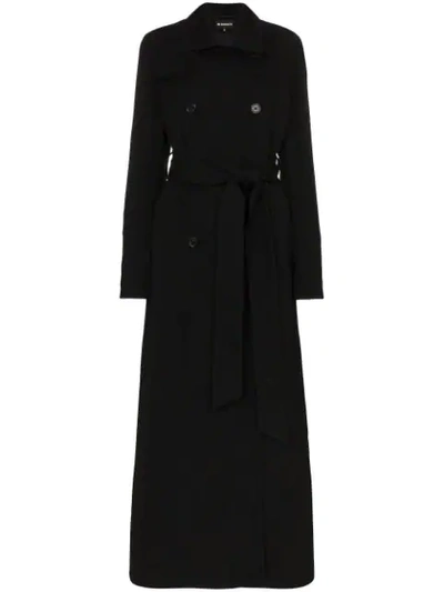 ANN DEMEULEMEESTER DOUBLE-BREASTED BELTED TRENCH COAT - 黑色