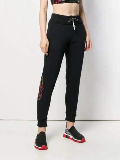 Shop Philipp Plein Drawstring Track Trousers In Black