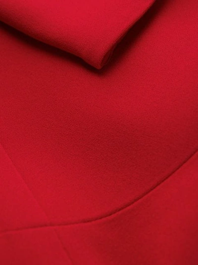 Shop Dolce & Gabbana V-neck Midi Dress In Red