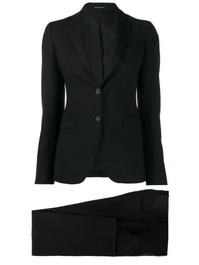 Shop Tagliatore Two-piece Formal Suit In N579 Black