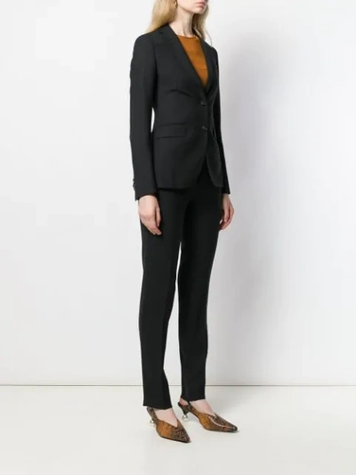 Shop Tagliatore Two-piece Formal Suit In N579 Black